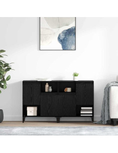 Sideboards 2 pcs Rovere Nero 60 x 35 x 70 cm Legno multistrato