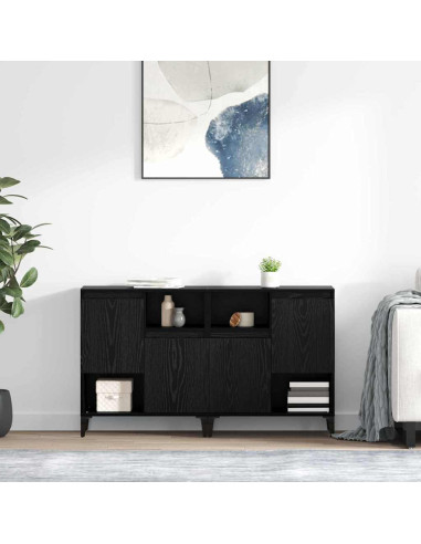 Sideboards 2 pcs Rovere Nero 60 x 35 x 70 cm Legno multistrato