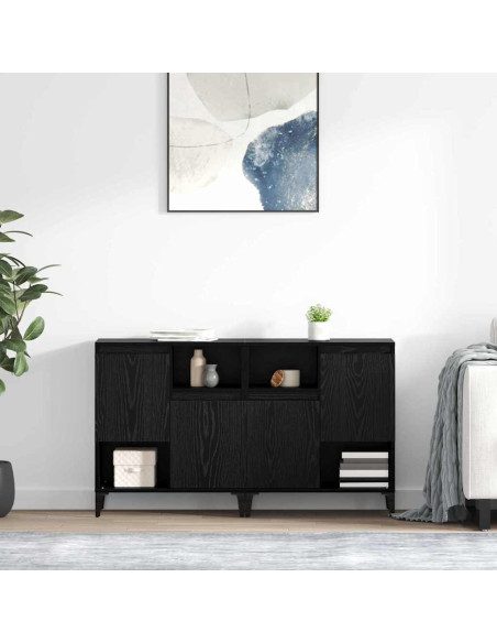 Sideboards 2 pcs Rovere Nero 60 x 35 x 70 cm Legno multistrato