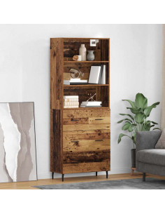 Credenza con cassetto 2 pcs Legno vecchio Legno multistrato