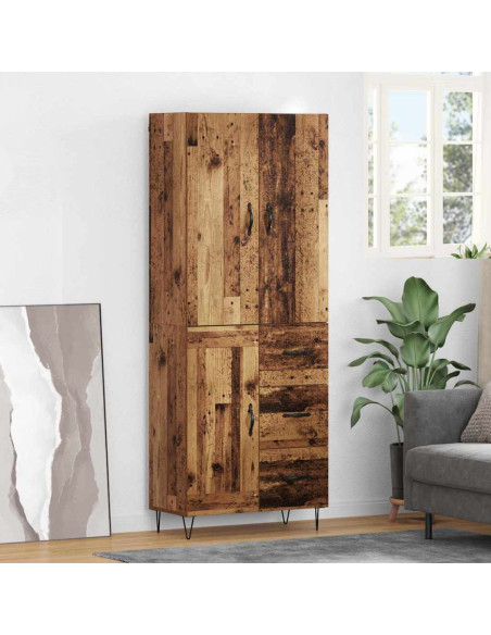 Credenza con cassetto 2 pcs Legno vecchio Legno multistrato