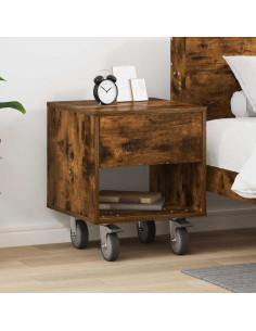 Comodino Rovere fumé 40,5 x 40 x 48 cm Legno multistrato