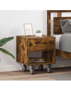 Comodino 2 pcs Rovere fumé 40,5 x 40 x 48 cm Legno multistrato