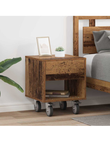 Comodino 2 pcs Legno vecchio 40,5 x 40 x 48 cm