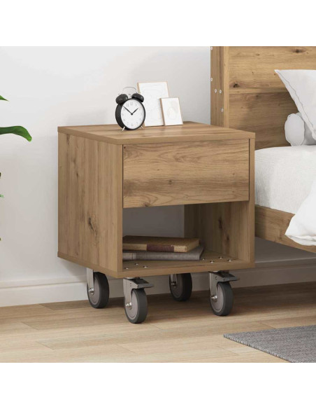 Comodino Rovere artigianale 40,5 x 40 x 48 cm Legno multistrato