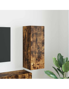 Mobile TV da parete Rovere fumé 30 x 31 x 80 cm