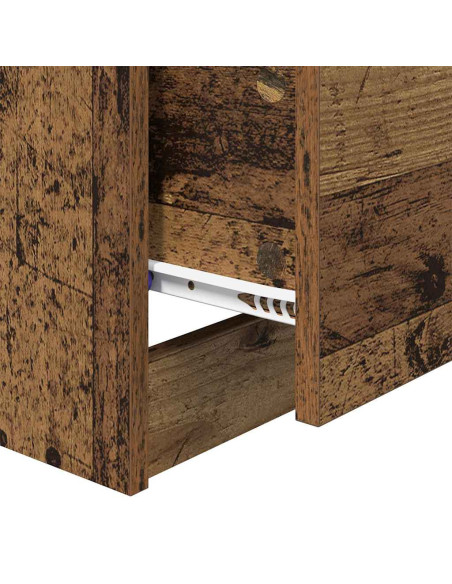 Armadio da Notte con cassetto Legno vecchio 40 x 40 x 63 cm