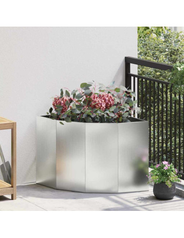 Vaso d'angolo Argento 60 x 60 x 50 cm Acciaio zincato