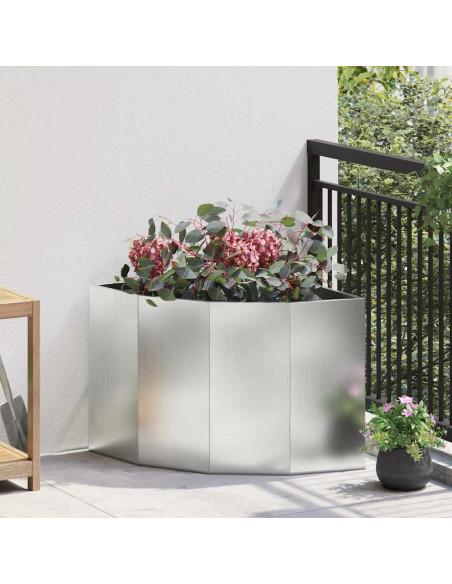 Vaso d'angolo Argento 60 x 60 x 50 cm Acciaio zincato