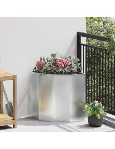 Vaso d'angolo Argento 45 x 45 x 50 cm Acciaio zincato