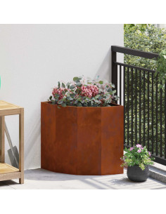 Vaso d'angolo Ruggine 45 x 45 x 50 cm acciaio corten