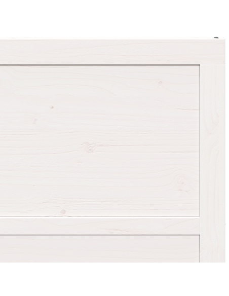 Porta del fienile Bianco 80 x 2,5 x 208 cm Pino massello