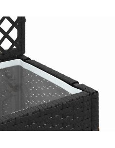 Vaso da giardino Nero 35 x 30 x 135 cm Metallo