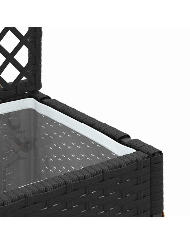 Vaso da giardino Nero 35 x 30 x 135 cm Metallo