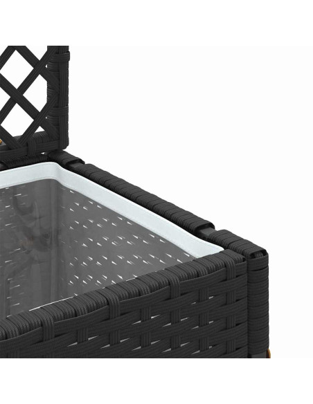 Vaso da giardino Nero 35 x 30 x 135 cm Metallo