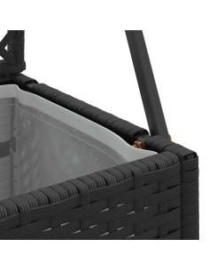 Vaso da giardino Nero 70 x 30 x 135 cm Metallo