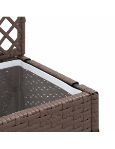 Vaso da giardino Marrone 35 x 30 x 135 cm Metallo