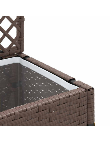 Vaso da giardino Marrone 35 x 30 x 135 cm Metallo