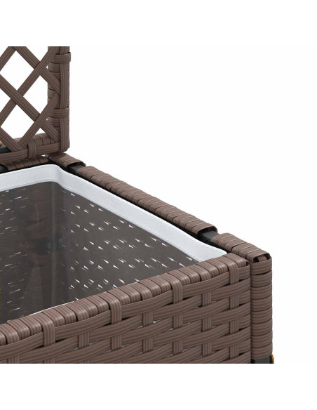 Vaso da giardino Marrone 35 x 30 x 135 cm Metallo