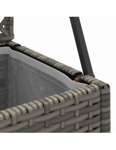 Vaso da giardino Grigio 105 x 30 x 170 cm Metallo