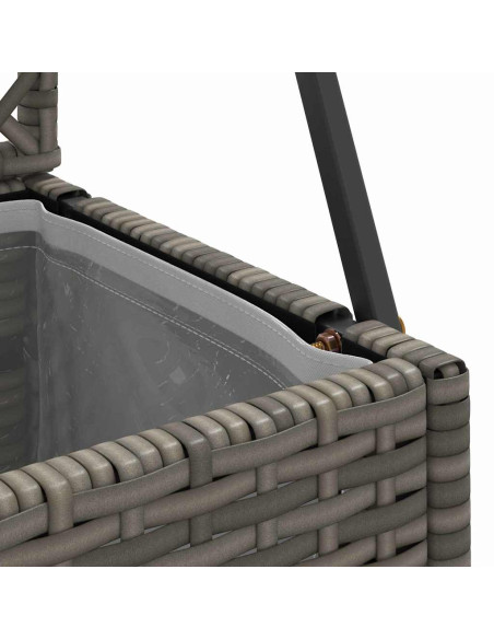 Vaso da giardino Grigio 105 x 30 x 170 cm Metallo