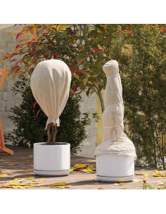 Fleece per Piante di Protezione dal Gelo Beige 100 x 1,6 m