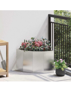 Vaso d'angolo Argento 45 x 45 x 35 cm Acciaio inossidabile