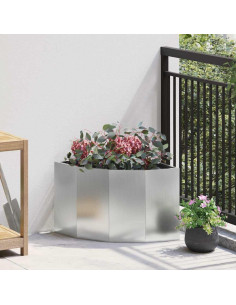 Vaso d'angolo Argento 45 x 45 x 35 cm Acciaio zincato