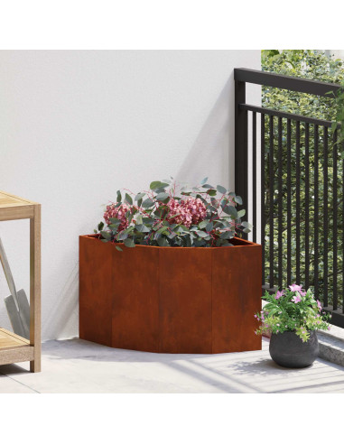Vaso d'angolo Ruggine 45 x 45 x 35 cm acciaio corten