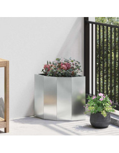 Vaso d'angolo Argento 30 x 30 x 35 cm Acciaio zincato