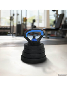 Set Manubri e Bilanciere 2-in-1 30kg Nero e Blu