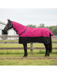 Coperta per Cavalli Rosa e Nero 75 cm Poliestere