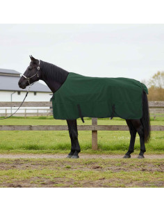 Coperta per Cavalli Verde scuro completo Poliestere