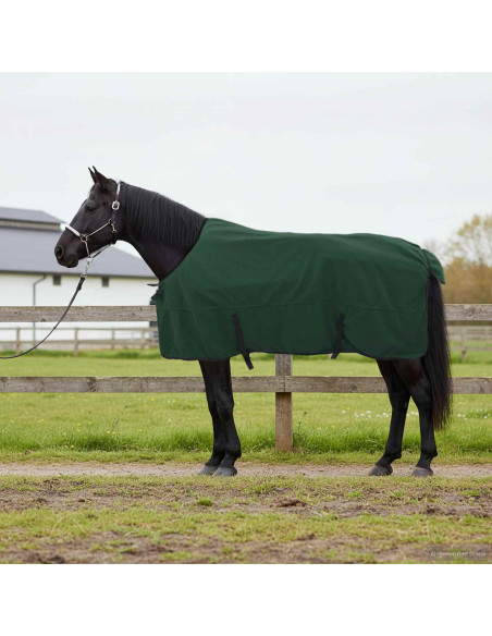 Coperta per Cavalli Verde scuro completo Poliestere