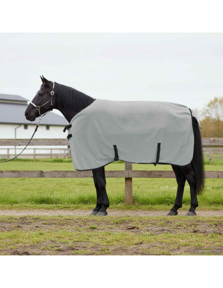Coperta per Cavalli Grigio chiaro e rosa completo Poliestere
