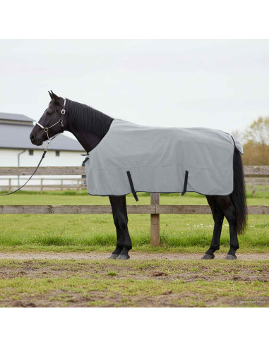 Coperta per Cavalli Grigio chiaro e rosa completo Poliestere