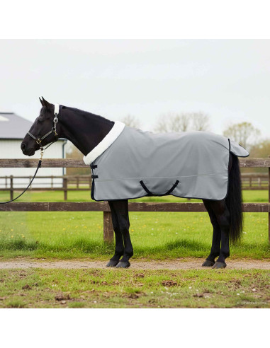 Coperta per Cavalli Verde scuro completo 165 cm Felpa in pile