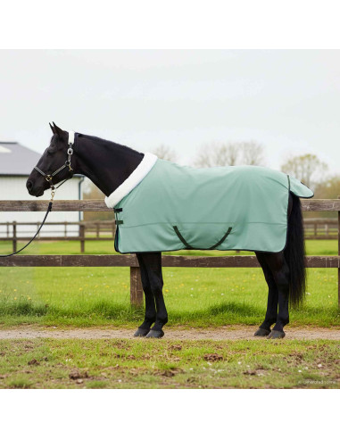 Coperta per Cavalli Verde scuro completo 145 cm Felpa in pile