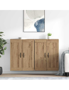 Mobile a muro 2 pcs Rovere artigianale 69,5 x 34 x 90 cm