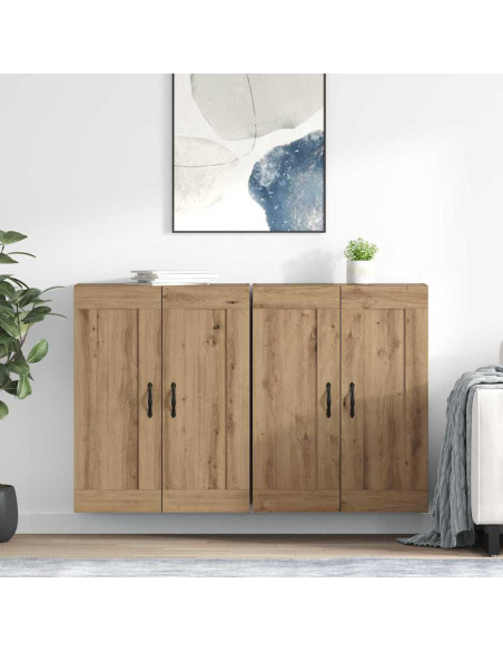 Mobile a muro 2 pcs Rovere artigianale 69,5 x 34 x 90 cm