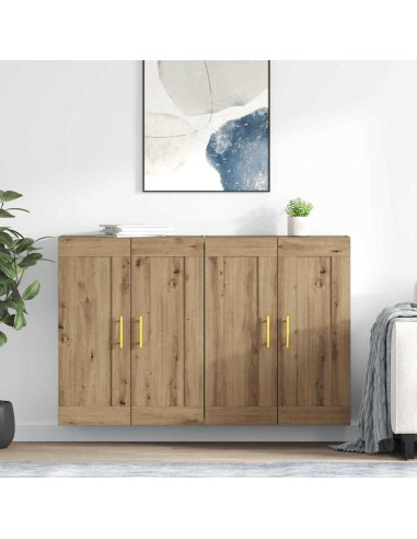 Mobile a muro 2 pcs Rovere artigianale 69,5 x 34 x 90 cm