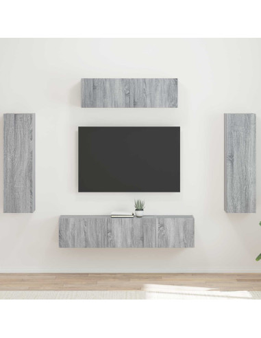 Mobile TV 5 pcs Grigio Sonoma