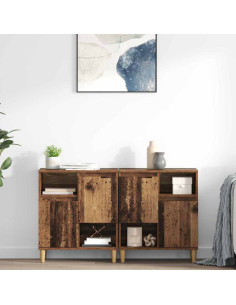 Sideboards 2 pcs Legno vecchio 60 x 35 x 70 cm