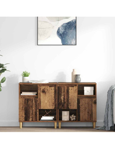 Sideboards 2 pcs Legno vecchio 60 x 35 x 70 cm
