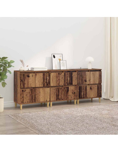 Sideboards 3 pcs Legno vecchio 60 x 35 x 70 cm