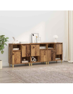 Sideboards 3 pcs Legno vecchio 60 x 35 x 70 cm