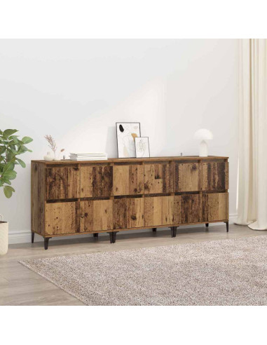 Sideboards 3 pcs Legno vecchio 60 x 35 x 70 cm