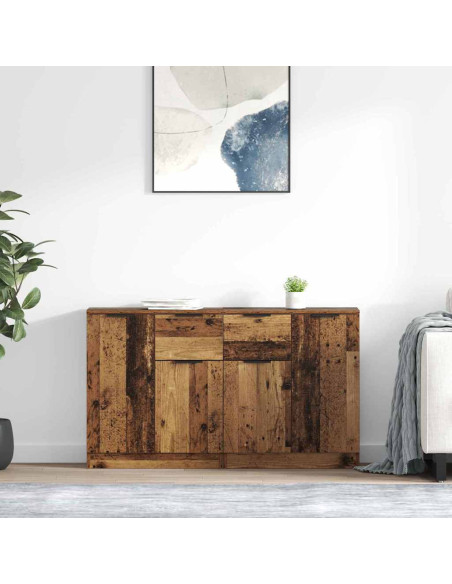 Sideboards con cassetto 2 pcs Legno vecchio 60 x 30 x 70 cm