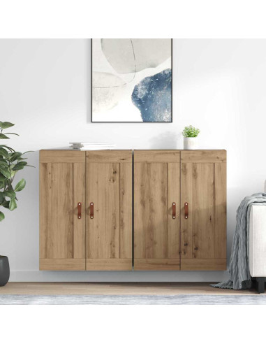 Mobile a muro 2 pcs Rovere artigianale 69,5 x 34 x 90 cm