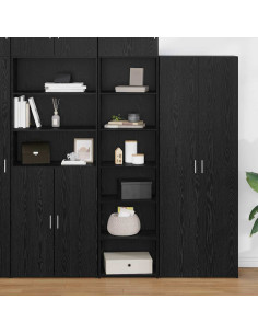 Armadietto Rovere Nero 50 x 41 x 185 cm Legno multistrato